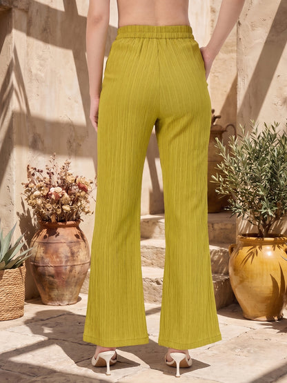 Vertical Reed Straight Trousers