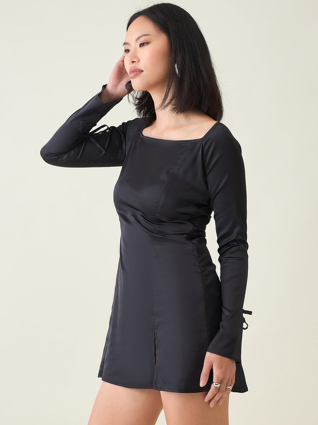 Aayu Women’s Satin A-Line Mini Dress