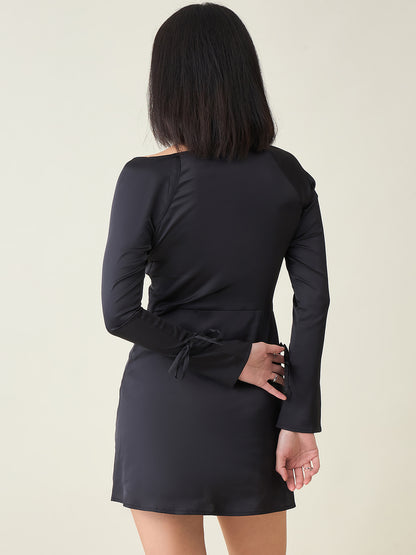 Aayu Women’s Satin A-Line Mini Dress