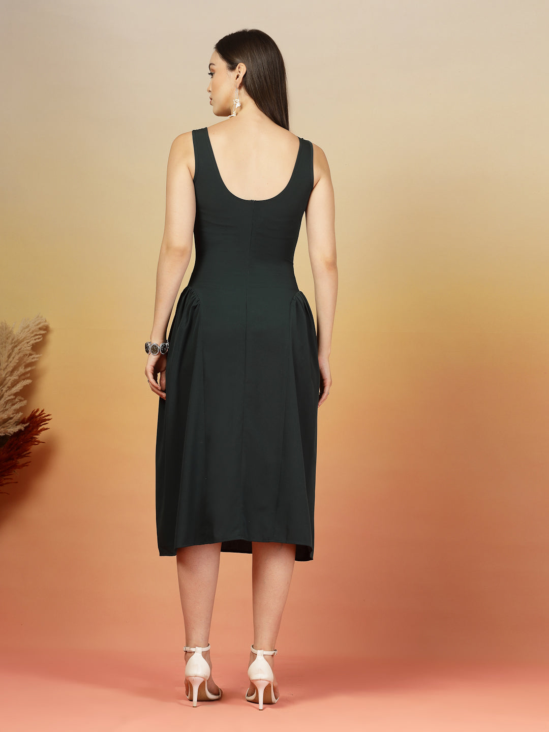 Aayu Grace Square Neck Midi Dress