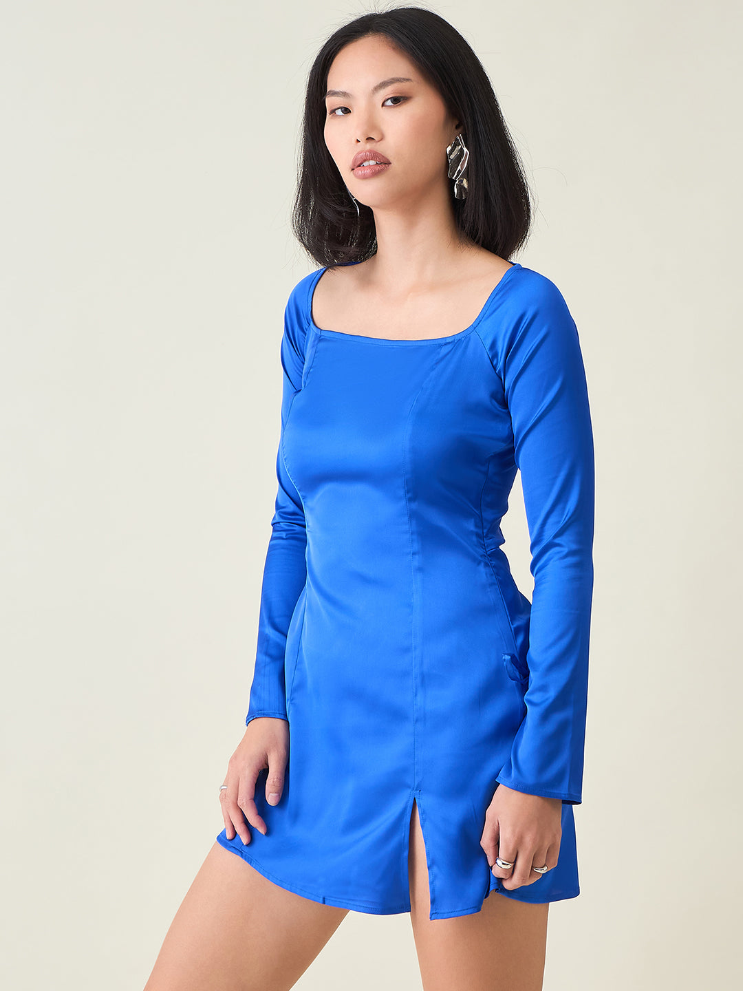 Aayu Women’s Satin A-Line Mini Dress