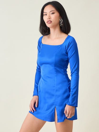 Aayu Women’s Satin A-Line Mini Dress