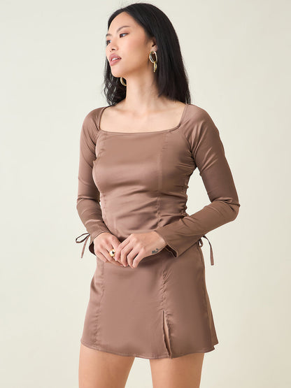 Aayu Women’s Satin A-Line Mini Dress