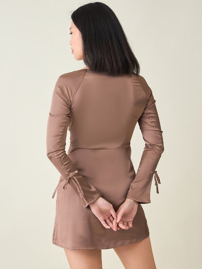 Aayu Women’s Satin A-Line Mini Dress