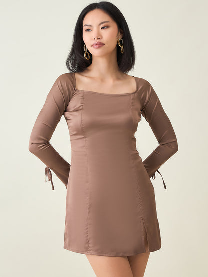 Aayu Women’s Satin A-Line Mini Dress