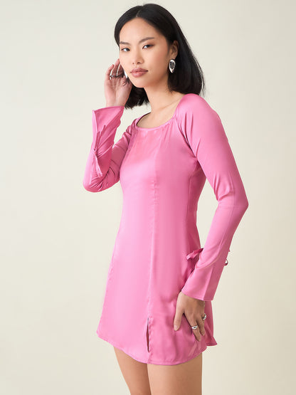 Aayu Women’s Satin A-Line Mini Dress