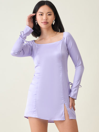 Aayu Women’s Satin A-Line Mini Dress