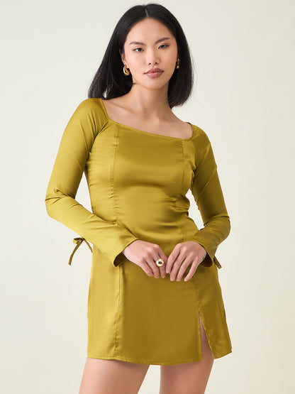 Aayu Women’s Satin A-Line Mini Dress