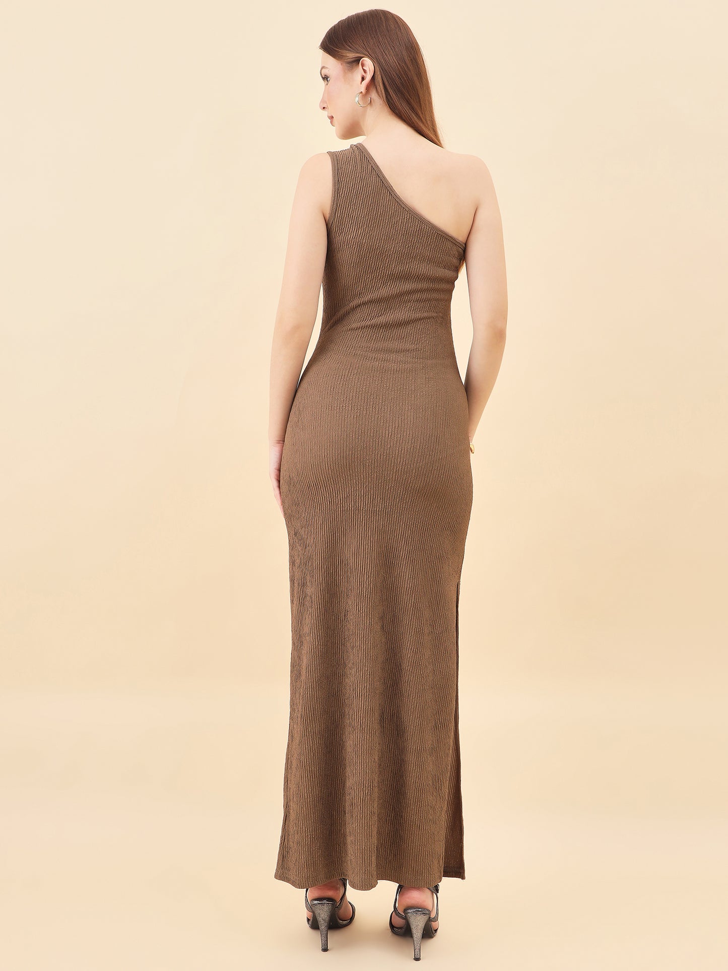 Asymmetric Maxi Bodycon Dress with Side Slit