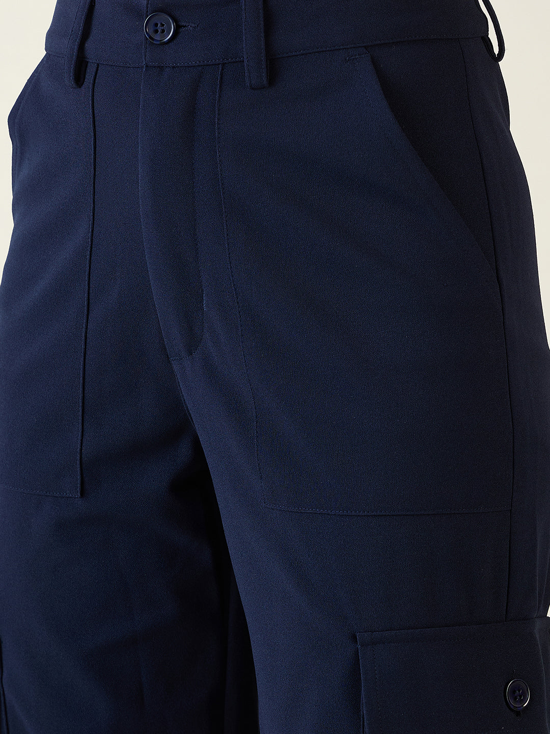 Cargo Joggers with Elastic Cuffs and Pleats