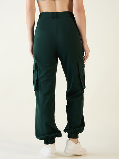 Cargo Joggers with Elastic Cuffs and Pleats