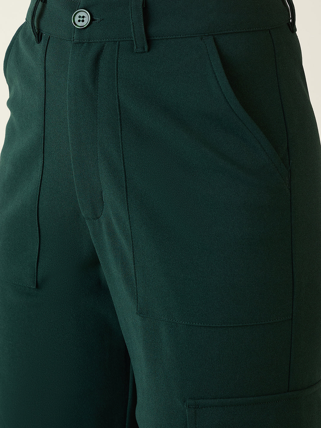 Cargo Joggers with Elastic Cuffs and Pleats