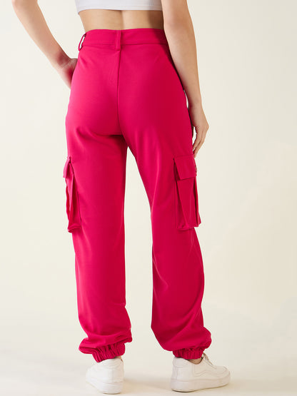 Cargo Joggers with Elastic Cuffs and Pleats
