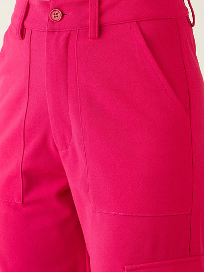 Cargo Joggers with Elastic Cuffs and Pleats