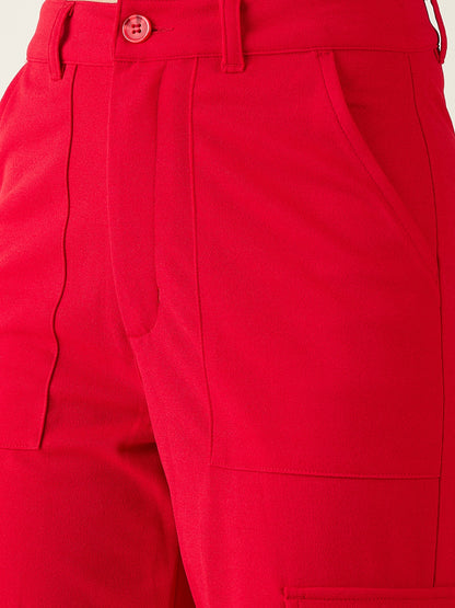 Cargo Joggers with Elastic Cuffs and Pleats