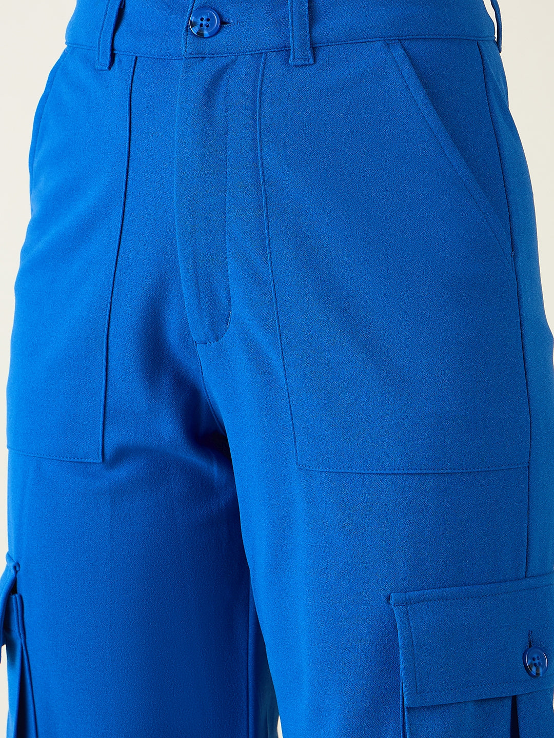 Cargo Joggers with Elastic Cuffs and Pleats