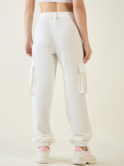 Cargo Joggers with Elastic Cuffs and Pleats