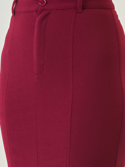 Collared Crop Top and Skirt Co-ord Set