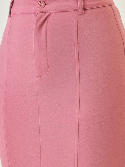 Collared Crop Top and Skirt Co-ord Set