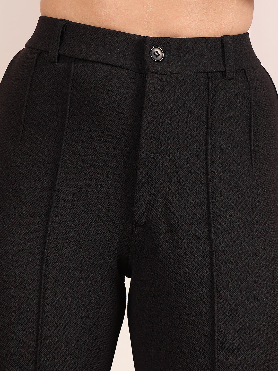 Flared High-Rise Luxe Trousers
