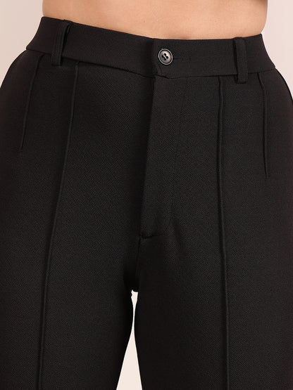 Flared High-Rise Luxe Trousers