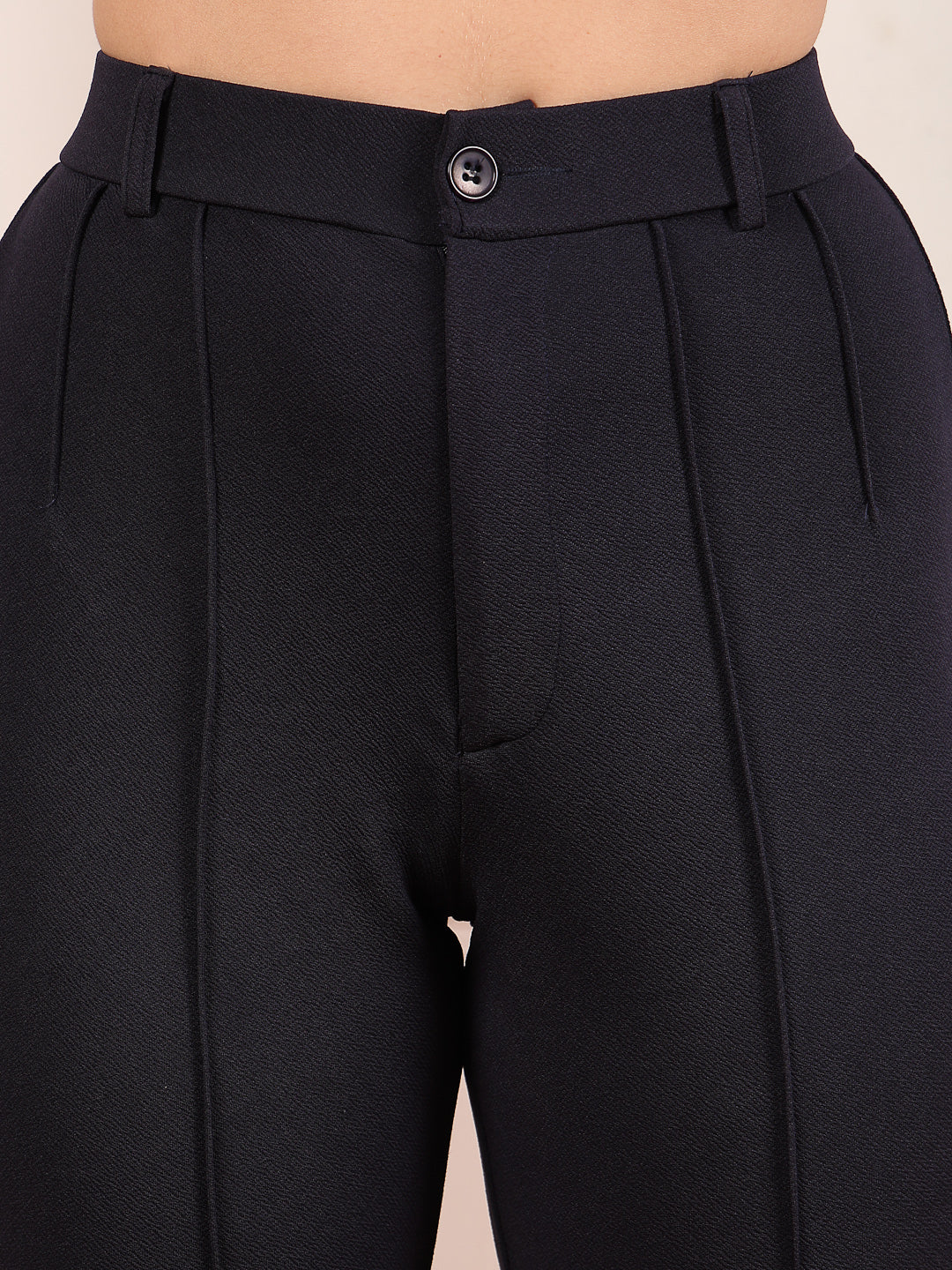 Flared High-Rise Luxe Trousers
