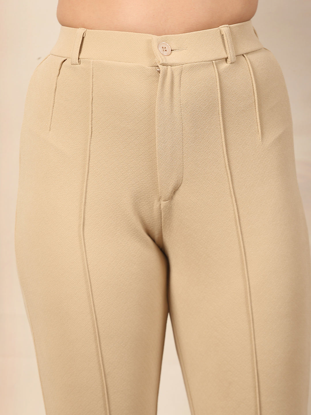 Flared High-Rise Luxe Trousers