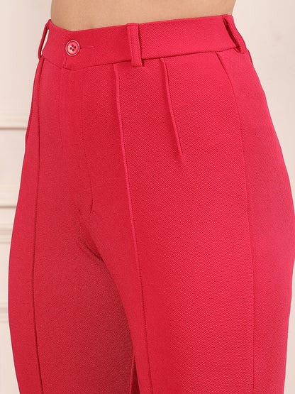 Flared High-Rise Luxe Trousers