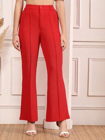 Flared High-Rise Luxe Trousers