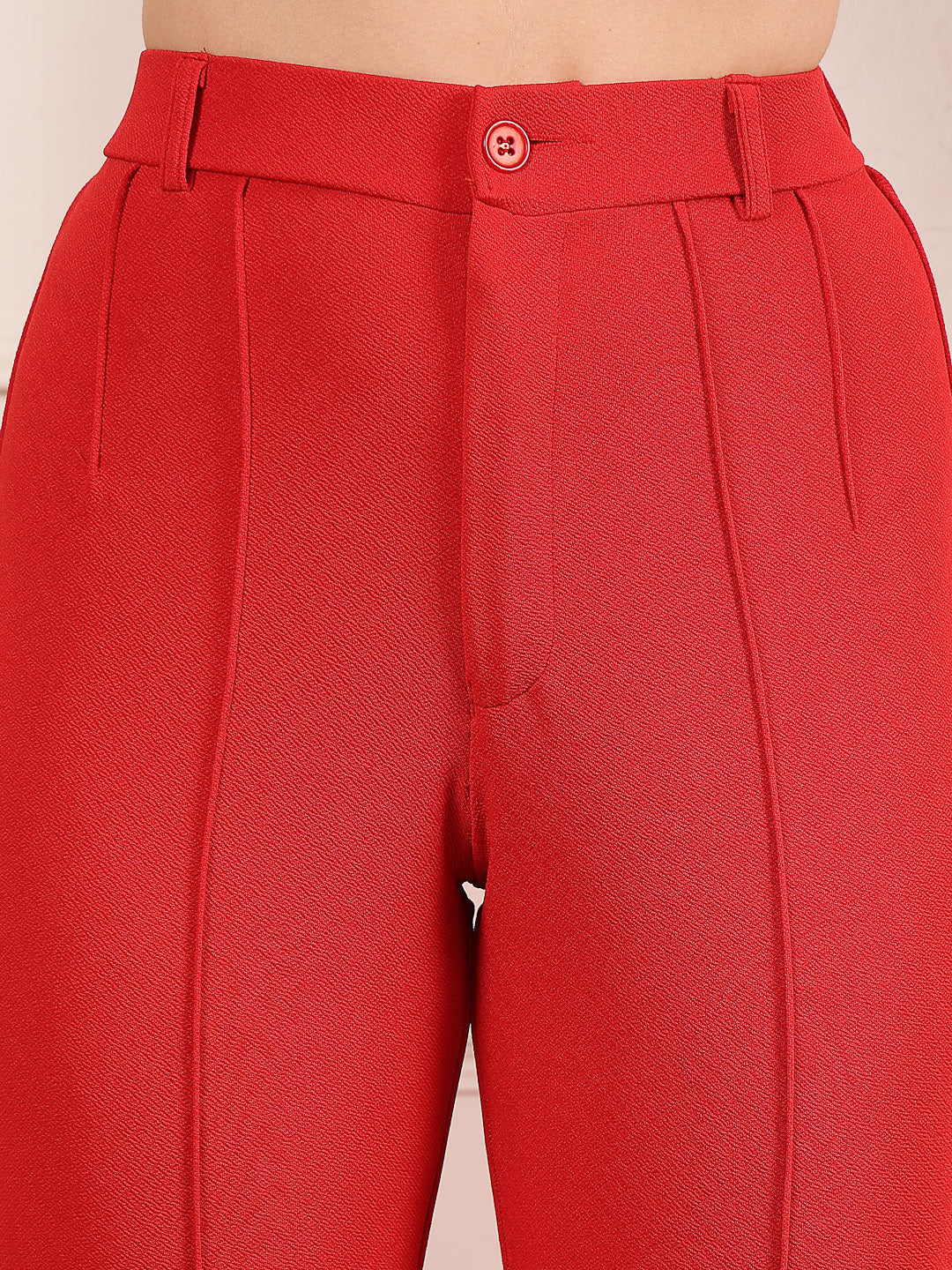 Flared High-Rise Luxe Trousers
