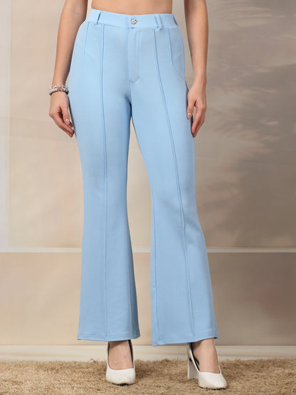 Flared High-Rise Luxe Trousers