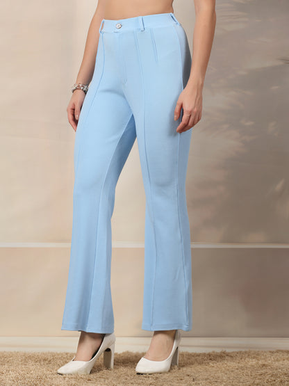 Flared High-Rise Luxe Trousers