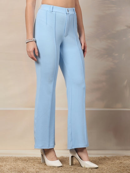 Flared High-Rise Luxe Trousers