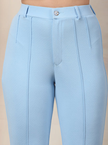 Flared High-Rise Luxe Trousers