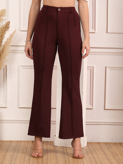 Flared High-Rise Luxe Trousers
