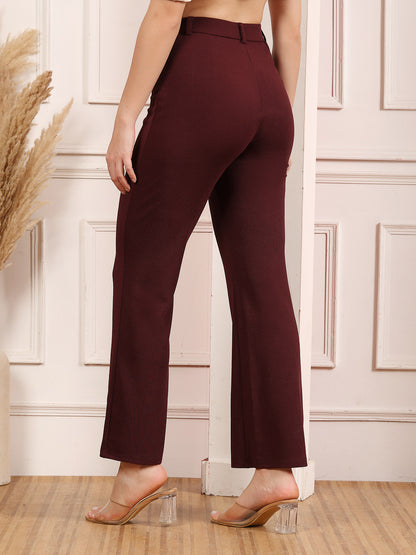 Flared High-Rise Luxe Trousers