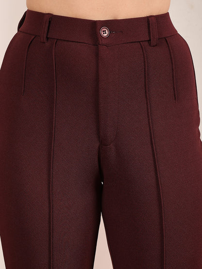 Flared High-Rise Luxe Trousers