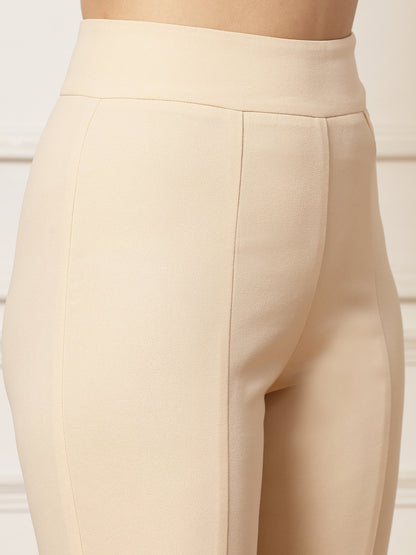 Flared Trousers with Front Ankle Slits