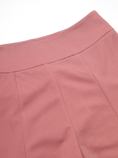 Flared Trousers with Front Ankle Slits