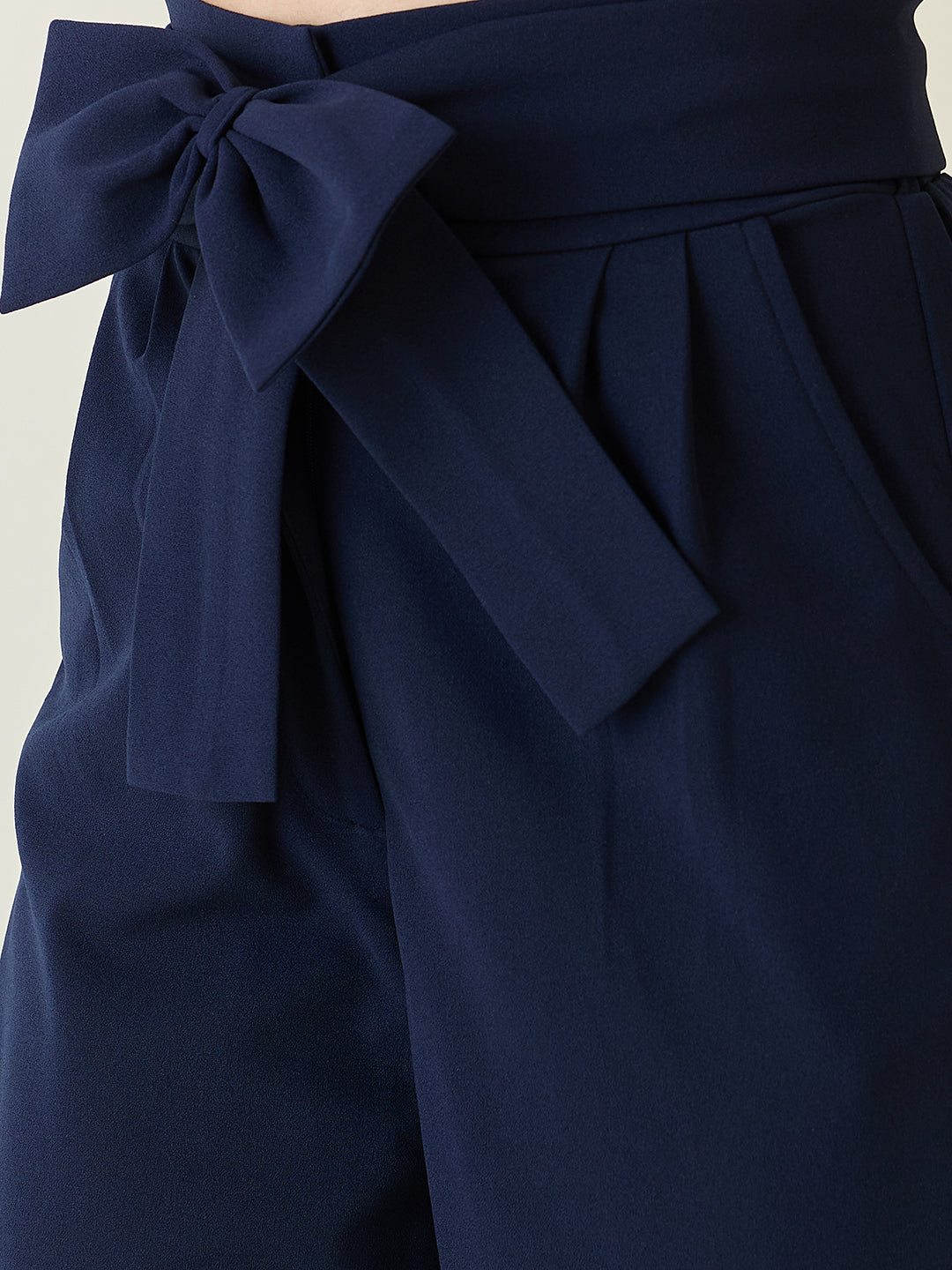 Flowing Tie-Waist Palazzo Trousers