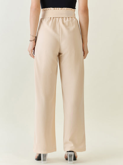 Flowing Tie-Waist Palazzo Trousers