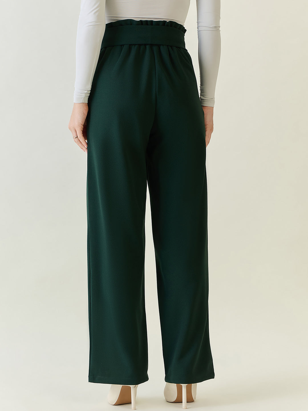 Flowing Tie-Waist Palazzo Trousers