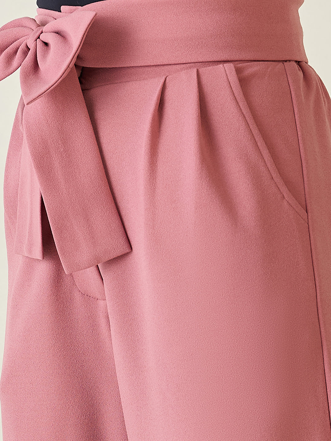 Flowing Tie-Waist Palazzo Trousers