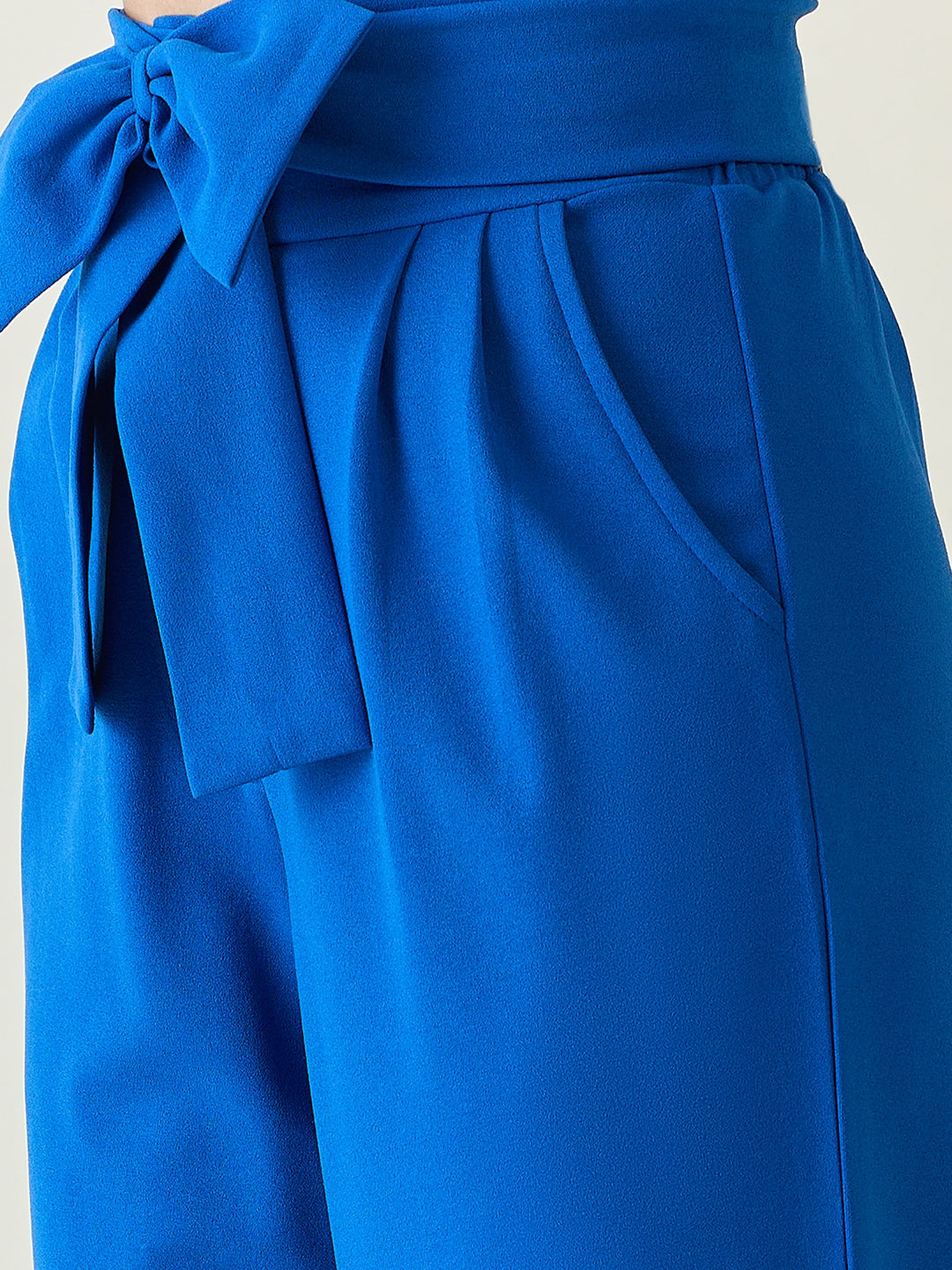 Flowing Tie-Waist Palazzo Trousers