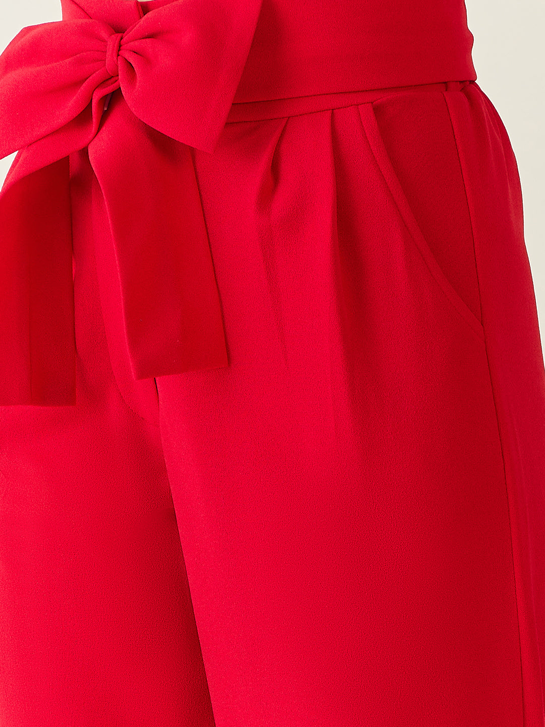 Flowing Tie-Waist Palazzo Trousers