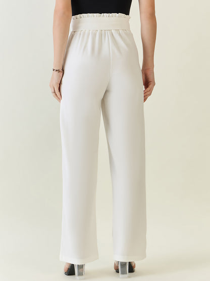Flowing Tie-Waist Palazzo Trousers