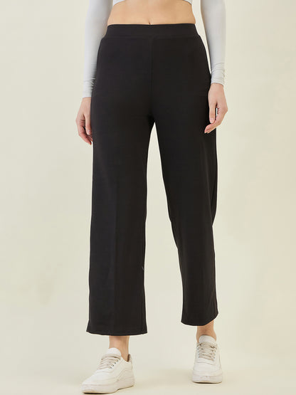 High-Rise Flared Ankle Trousers