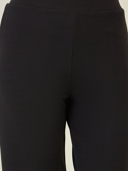 High-Rise Flared Ankle Trousers