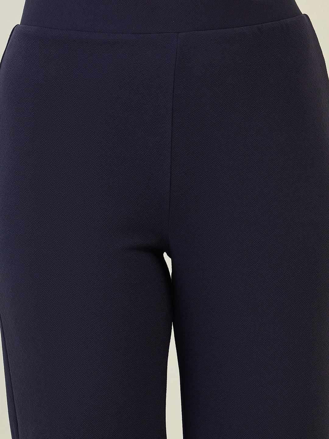 High-Rise Flared Ankle Trousers