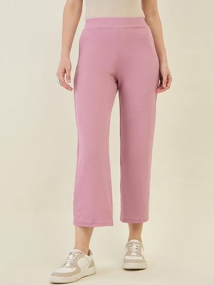 High-Rise Flared Ankle Trousers